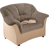 DOMO collection Sessel »Flores«, wahlweise mit Federkern (nicht bei Microfaser PRIMABELLE®-Struktur) DOMO collection weiß/weiß-gr