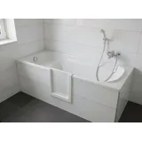 Badewanne, Sitzwanne mit Tür Flexikala, 160 x 70 x 41/17,5 cm, weiß, Sava S