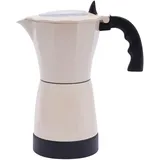 PHOYUXM Espressokocher Moka Pot,480W 300ml Elektrischer Mokkakanne mit Basis Für 6 Espressotassen,Abnehmbare Espresso-Kocher Anti-Tropf Düse für 1-6 Personen (Cremeweiß)