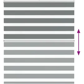 vidaXL Doppelrollo Dunkelgrau 135x150 cm Stoffbreite 130,9 cm Polyester