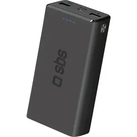 SBS TTBB20000FASTK, 20000 mAh, und 2 USB - Schwarz