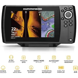 Humminbird Helix 7 G4 GPS Fischfinder mit Wandler, Dual Spectrum Chirp Sonar - Side Imaging
