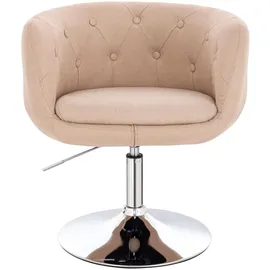 Svita Cocktailsessel Panama Stoff 55 x 78 x 61 cm Beige höhenverstellbar