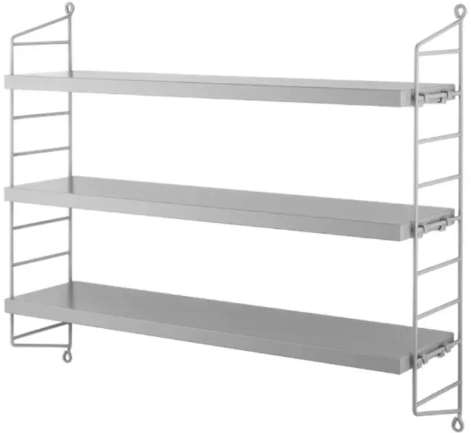 String Furniture Pocket modulares Regalsystem Grau/Grau