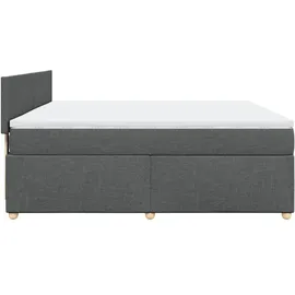 vidaXL Boxspringbett 180 x 200 cm Dunkelgrau