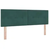 vidaXL Kopfteil Mit Knopfheftung Dunkelgrün 160 cm Samt