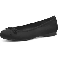 Jana Damen Ballerinas Elegant Vegan, Schwarz 39 EU