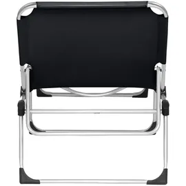 Siena Garden Dreibeinliege XXL 209 x 69,5 x 86 cm schwarz klappbar