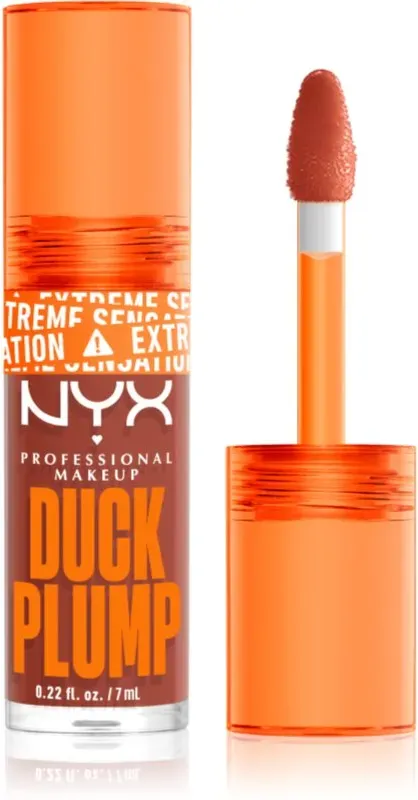 NYX Professional Makeup Duck Plump Lipgloss mit vergrößerndem Effekt Farbton 05 Brown Applause 7 ml