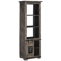 Massivmoebel24 Bücherregal 60 x 45 x 180 cm Grau