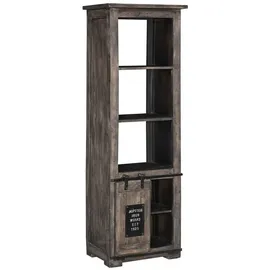 Massivmoebel24 Bücherregal 60 x 45 x 180 cm Grau