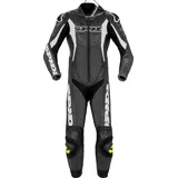 Spidi Sport Warrior Pro, Perforierte 1-Teiler Motorrad Lederkombi, schwarz-weiss, Größe 50