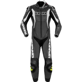 Spidi Sport Warrior Pro, Perforierte 1-Teiler Motorrad Lederkombi, schwarz-weiss, Größe 50