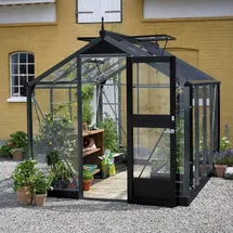 Juliana Gewächshaus Compact 5 Anthrazit-Schwarz 5 m2 inkl. Fundamentrahmen