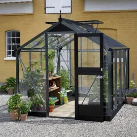 Juliana Gewächshaus Compact 5 Anthrazit-Schwarz 5 m2 inkl. Fundamentrahmen