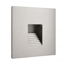 Deko-Light Abdeckung eckig grau Stufe für Alwaid 930486