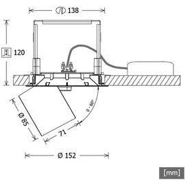 LTS Licht & Leuchten Einbaustrahler 30W 15° schwarz