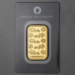 Goldbarren 1oz Rand Refinery Elefanten-Motiv