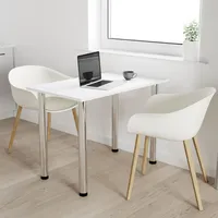 AKKE Weiss Küchentisch mit chrom beine LxBxH: 70x40x74 cm