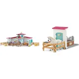 SCHLEICH 42567 Reiterhof, für Kinder ab 5-12 Jahren, Horse Club - Spielset & 42569 Pferdebox zum modularen Reiterhof, für Kinder ab 5-12 Jahren, Horse Club - Spielset