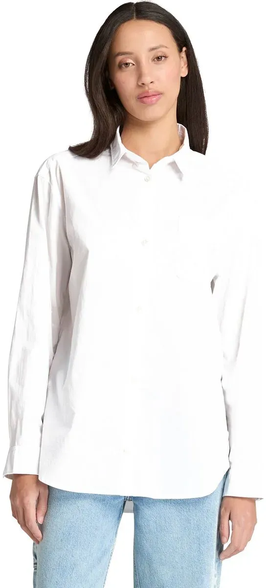 Timberland Womens Popeline Long-sleeve Shirt white M