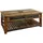 Massivmoebel24 Couchtisch Altholz Mehrfarbig Akazie 140 x 55 x 80 cm