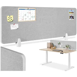Tectake Schreibtisch Trennwand 160 x 40 x 2,2 cm