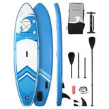 Stand up Paddling Board Aufblasbar Paddle Board SUP Board mit 15 cm Dickes Board & Brettwith Zubehör & Tragetasche & schnelles Pumpen für Erwachsene & Jugendliche zum Paddeln Surfen Angeln Yoga