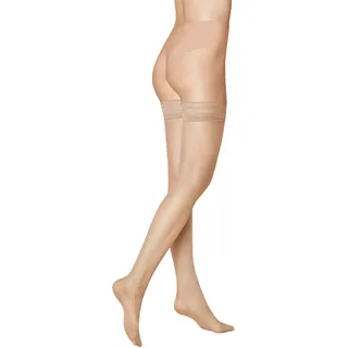 Kunert Damen Halterlose Strümpfe Beauty 7 rutschfest 7 DEN Teint 3520 41-42
