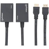 Manhattan 1080p HDMI over Ethernet Extender with Integrated Cables,