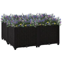 vidaXL Hochbeet 80x80x38 cm Polypropylen
