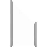 GROJA Sichtschutzzaun Ambiente Schräg Rechts 90 cm x 180/90 cm x 0,8 cm Klarglas