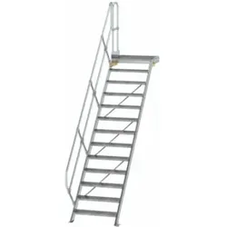 MUNK Aluminium-Treppe Plattform 45° 13 Stufen