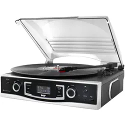 Soundmaster PL590SW Plattenspieler DAB+ Radio eingebaute Lautsprecher Kopfhörerbuchse Encoding