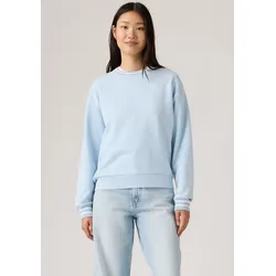 Sweatshirt LEVI'S "GR HERITAGE SPORT", Damen, Gr. M (38), crew well worn legen blau, Sweatware, Obermaterial: 100% Baumwolle, casual, normal hüftlang, Rundhals, Langarm Bündchen, Sweatshirts, mit Stickerei im Front- und Rückenbereich
