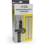 EasyMaxx Insektenschutzvorhang für Campingwagen 60 x 195 cm | Fliegengitter Tür mit XXL-Magnetbändern | Insektenschutz Tür für Wohnwagen | Magnet Moskitonetz | selbstschließend