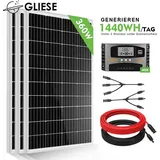 360W Solar Set Solarpanel Solarmodul 3X120W 12V Solaranlage Komplettset für Wohnmobil RV Camping  Balkonkraftwerk