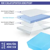 Arensberger Topper ESSENCE, Gelschaum Matratzentopper, waschbarer Bezug, geeignet für Federkern & Schaumstoff Matratzen, H2 H3, Matratzenauflage Höhe 5cm
