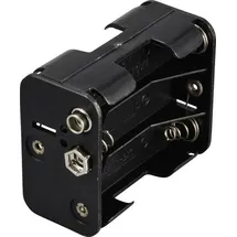 TRU Components TC-13220544 Batteriehalter 6x Mignon (AA) Druckknopfanschluss (L x B x H) 61 x 48 x 19mm