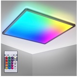 B.K.Licht "BK_PL1552 RGBW Deckenlampe, Panel, mit Farbwechsel, Dimmbar" Lampen schwarz