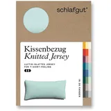 schlafgut Kissenbezug Knitted Jersey 40 x 80 cm Petrol