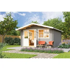 Weka Gartenhaus 401 4,45 x 4,8 x 2,57 m hellgrau