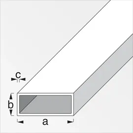 Alfer Rechteckrohr 1 m 35 x 20 x 1,5 mm Stahl roh