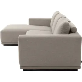 Musterring Eckcouch Polyester Anreihsofa rechts & Longchair links 3-Sitzer Grau