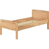 Erst-Holz, Bett, Seniorenbett Einzelbett 100x200 Futonbett Buchebett natur Massivholz Rollrost 60.72-10FL (100 x 200 cm)