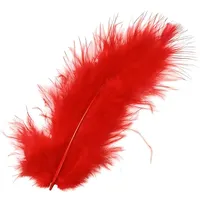 Brunnen Marabufedern ca. 10 cm rot 15 Stück