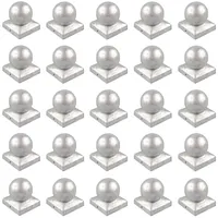 Baumarktplus 25x Pfostenkappe verzinkt 71 mm Kugel Abdeckkappe Für Pfosten 7 x 7 cm