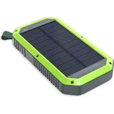 Realpower PB-10000 Solar schwarz 10.000mAh - Schwarz/Grün