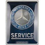 Nostalgic-Art Blechschild 30 x 40 cm - Mercedes-Benz - Service Emblem Blue