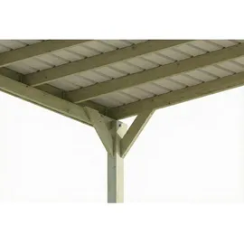 SKANHOLZ Carport Friesland 3,20 x 7,08 m grün imprägniert